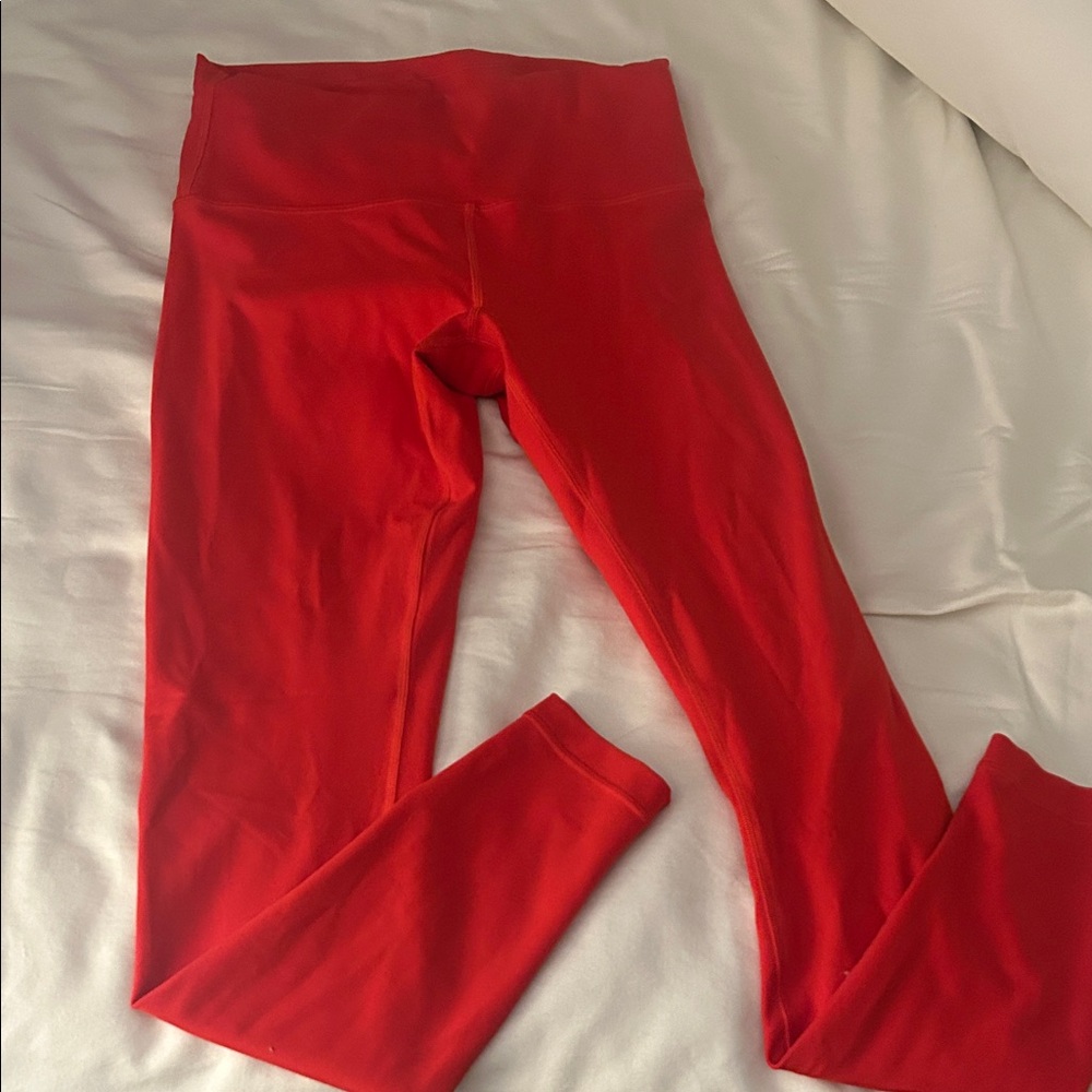Lululemon Wunder Under Red Leggings